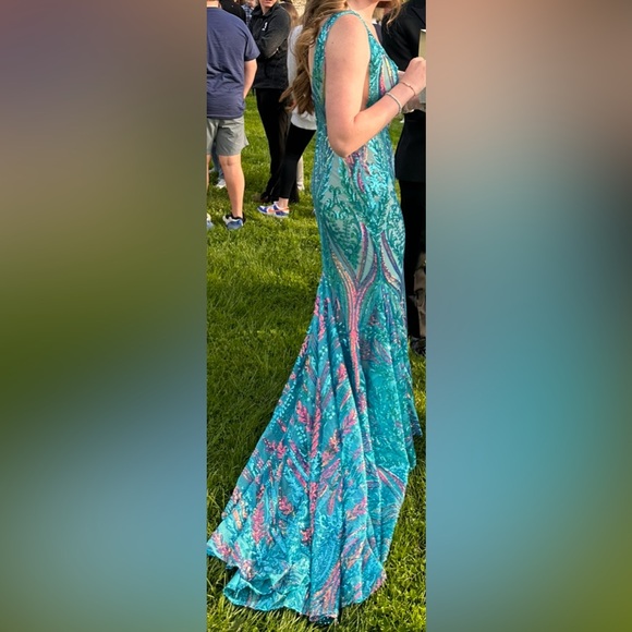 Blue Jovani Mermaid dress #22770 - Picture 3 of 3